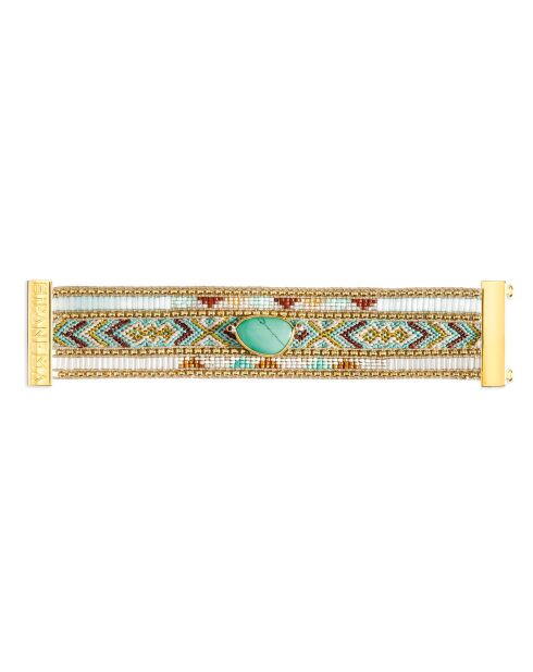 Bracelet manchette Jayatwin turquoise