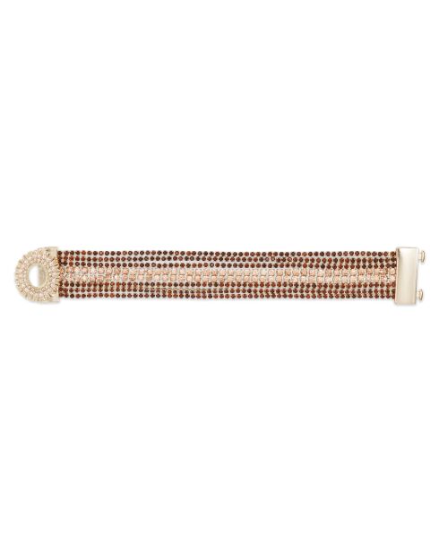 Bracelet manchette Flackes rose
