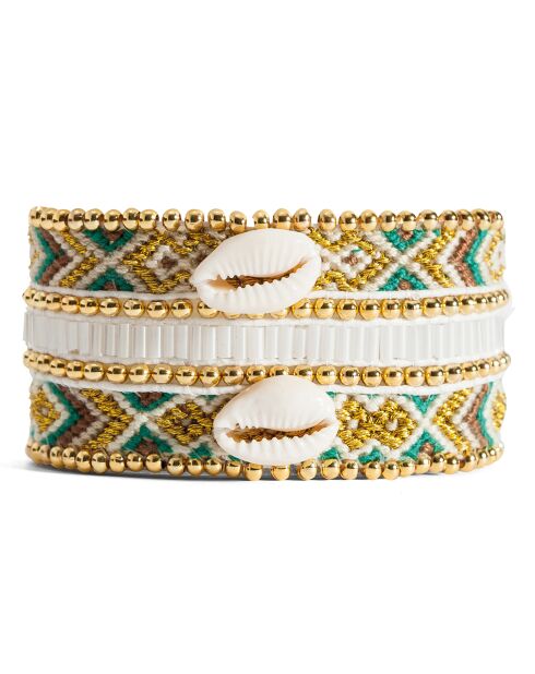 Bracelet manchette Miatwin vert