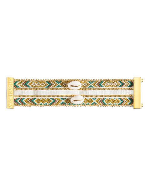 Bracelet manchette Miatwin vert