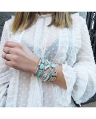 Bracelet manchette Cardamine multicolore