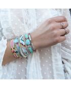 Bracelet manchette Cardamine multicolore