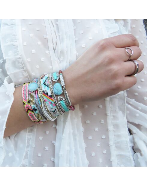 Bracelet manchette Cardamine multicolore