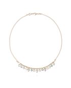 Collier cordon avec pampilles gouttes Vikram blanc
