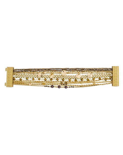 Bracelet manchette Salambo doré