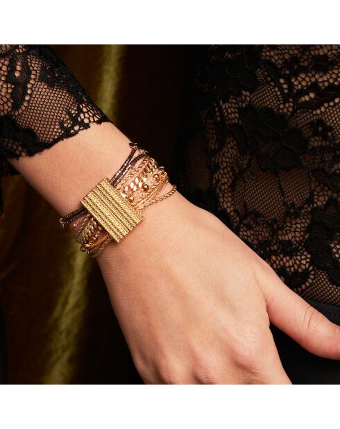 Bracelet manchette Salambo doré