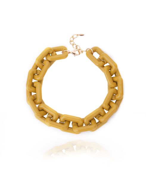 Collier maillons xxl Rhymes jaune