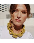 Collier maillons xxl Rhymes jaune