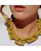 Collier maillons xxl Rhymes jaune