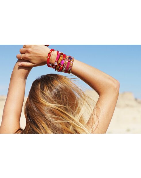 Bracelet manchette Spicy rose