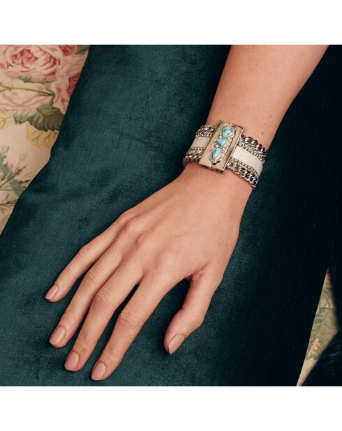 Bracelet manchette Holly argenté