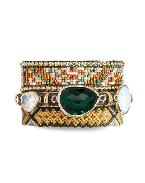 Bracelet manchette Nashville vert