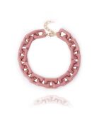 Collier maillons xxl Rhymes rose