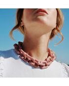 Collier maillons xxl Rhymes rose