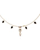 Collier chaîne avec pampilles Brandi noir