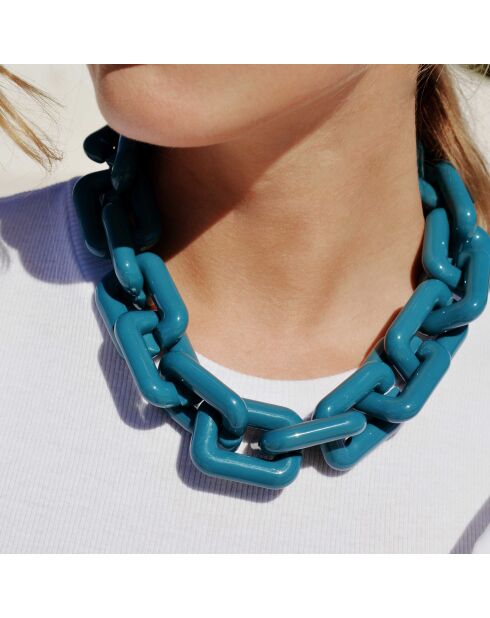 Collier maillons xxl Rhymes bleu
