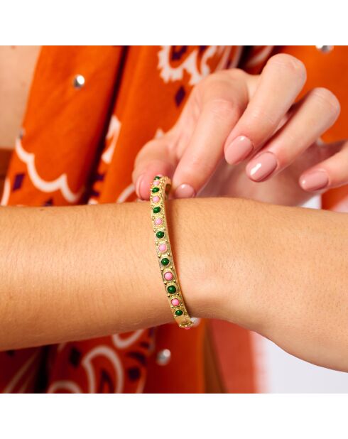 Bracelet jonc Ispa emeraude