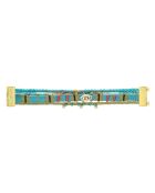 Bracelet manchette Cozumel turquoise