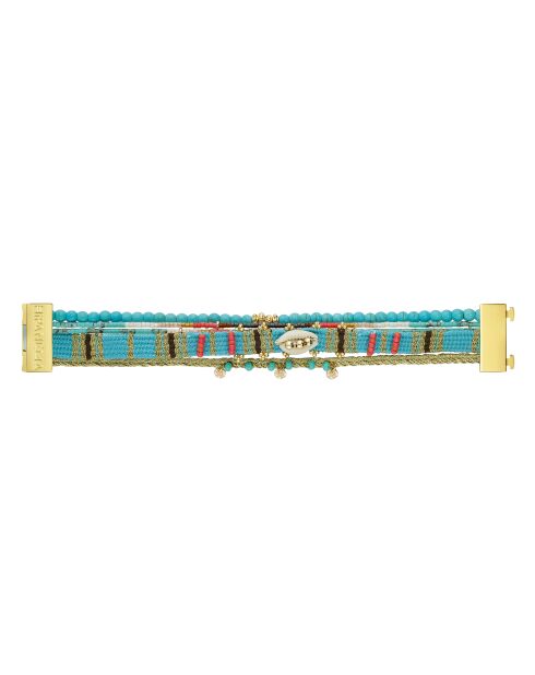 Bracelet manchette Cozumel turquoise