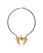 Collier cordon avec pendentif aigle Nipoa noir