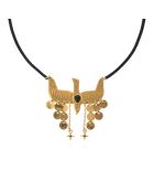 Collier cordon avec pendentif aigle Nipoa noir