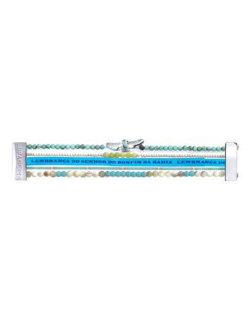 Bracelet manchette Minibird turquoise