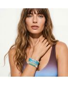 Bracelet manchette Minibird turquoise