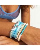 Bracelet manchette Minibird turquoise