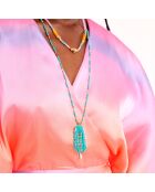 Collier pendentif perles Merange turquoise
