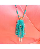 Collier pendentif perles Merange turquoise