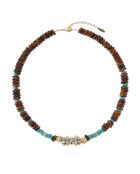 Collier de perles Cayro marron