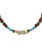 Collier de perles Cayro marron