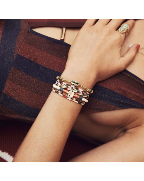 Bracelet manchette Cubanita blanc
