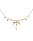Collier de perles avec pendentif aigle Gallica blanc