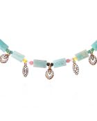 Collier de perles avec pampilles Piad turquoise