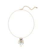 Collier chaîne avec pendentif perles Sando turquoise