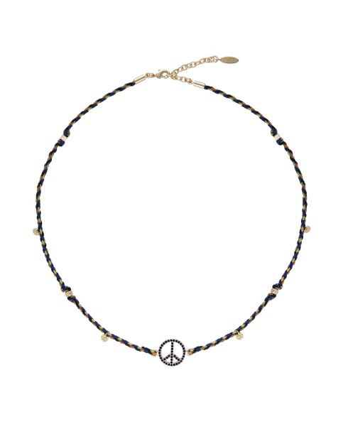 Collier Peace & Love Bonzey noir