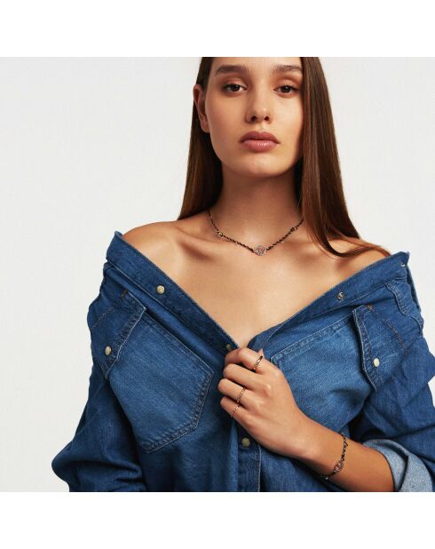 Collier Peace & Love Bonzey noir