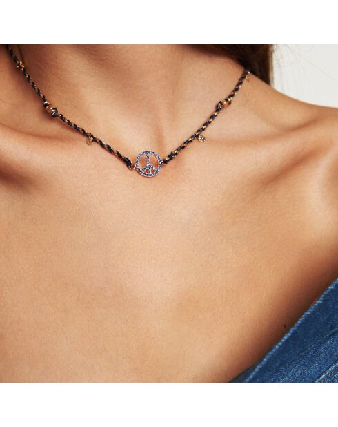 Collier Peace & Love Bonzey noir