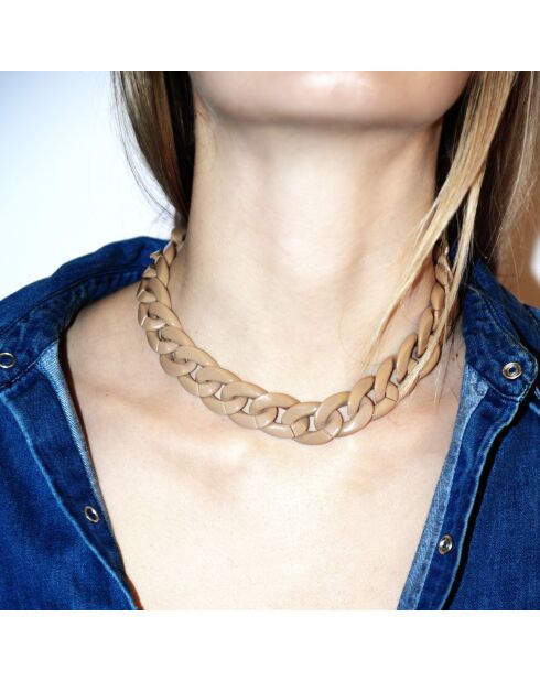Collier xxl Jazzy Café marron