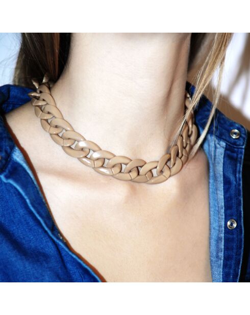 Collier xxl Jazzy Café marron