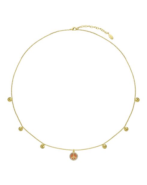 Collier peace & love Serenity doré