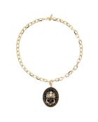 Collier en chaîne avec pendentif central Iconic noir
