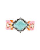 Bracelet manchette Neon rose