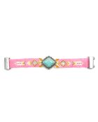 Bracelet manchette Neon rose