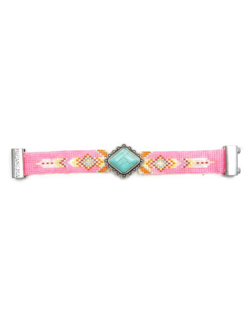 Bracelet manchette Neon rose