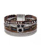 Bracelet manchette Montana argenté