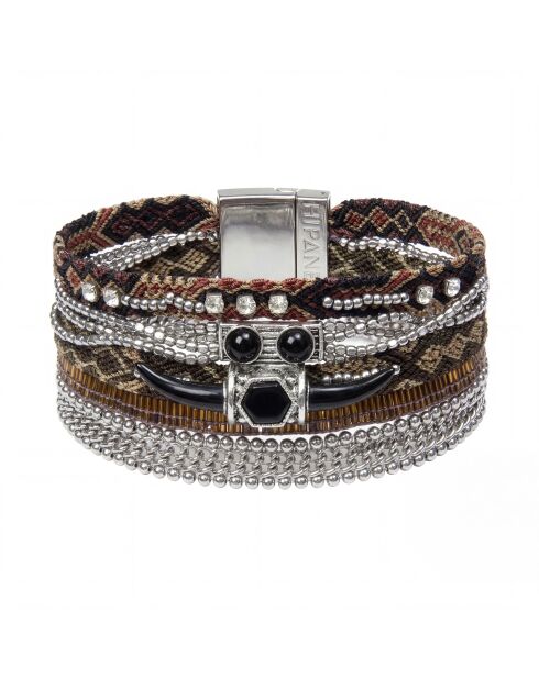 Bracelet manchette Montana argenté