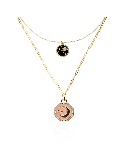 Collier Eklipse doré/noir