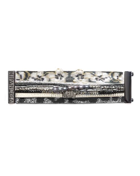 Bracelet manchette Tahiti noir
